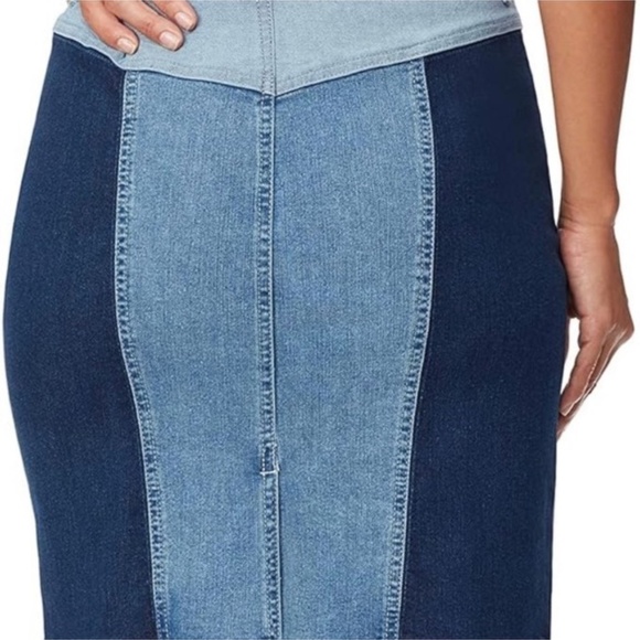 Gloria Vanderbilt x Christian Siriano Patchwork Denim Skirt, Size 28 - Picture 2 of 4
